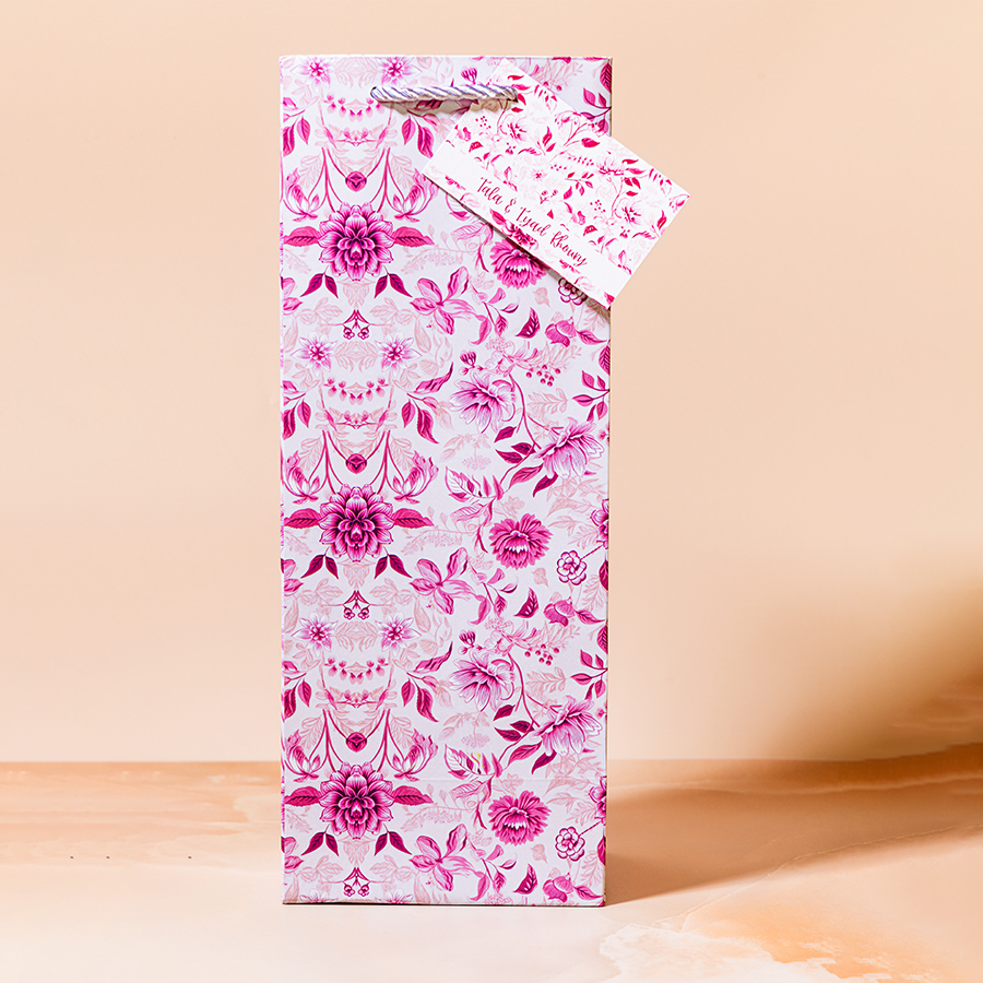 Floral Allure Wine Bags