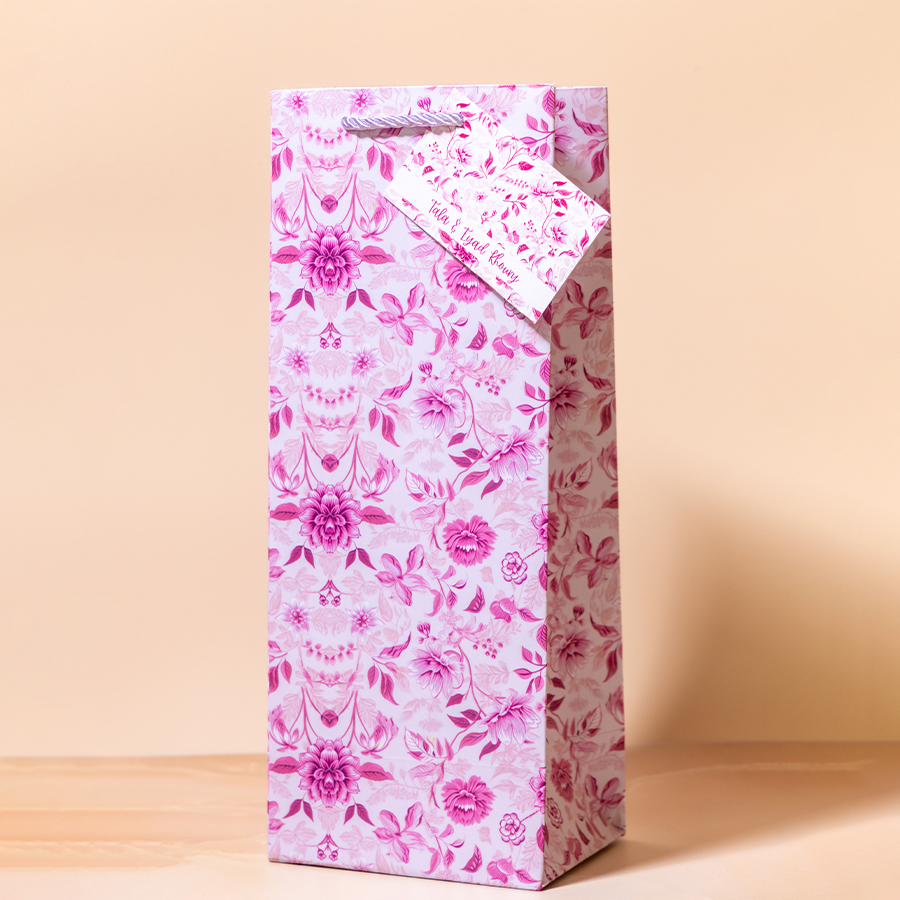 Floral Allure Wine Bags